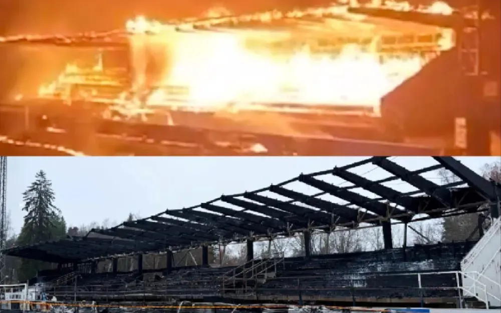 Haka Valkeakoski perdió la categoría y un grupo de menores incendió el estadio