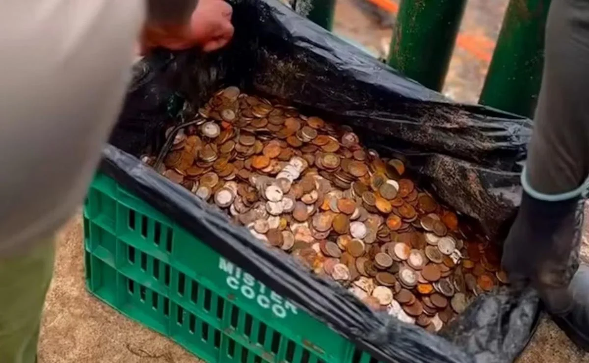 Monedas en las Cataratas del Iguazú