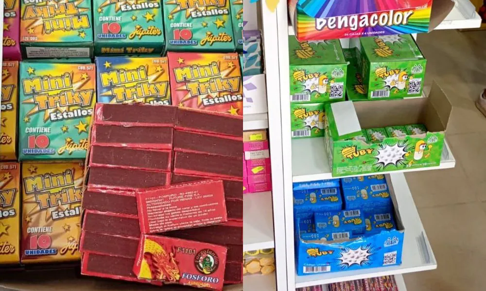 Hallan pirotecnia en operativos