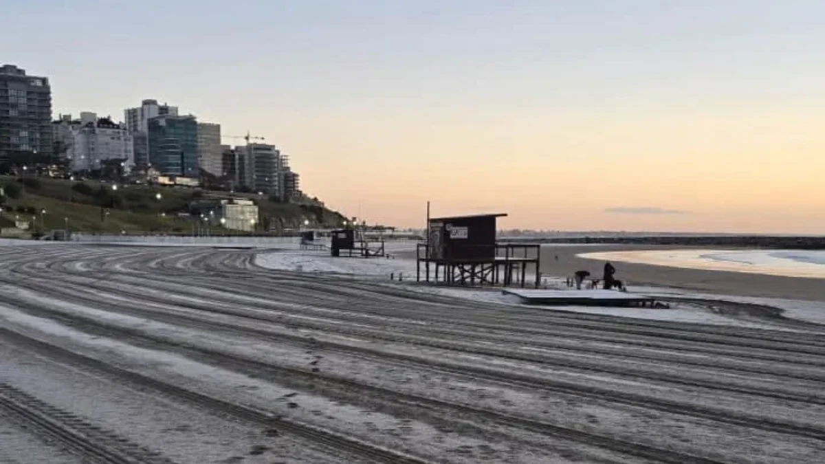 Mar del Plata con nieve (Foto gentileza Adicto.al.zoom)