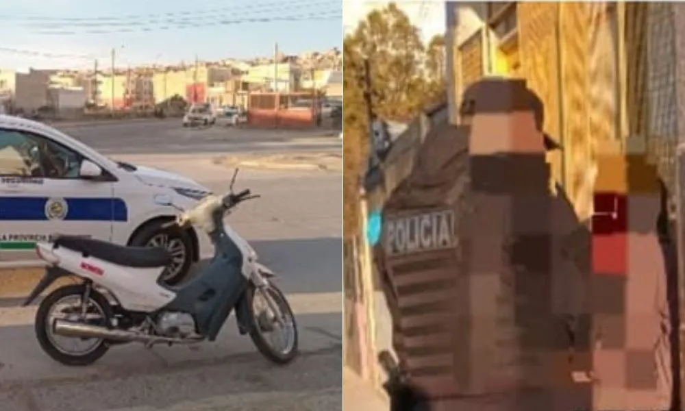 Intenté robarle a un motociclista en movimiento