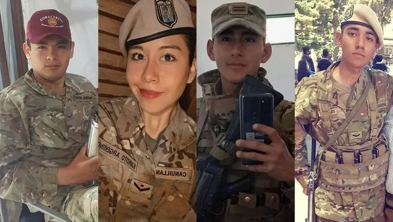 Soldados fallecidos en el accidente
