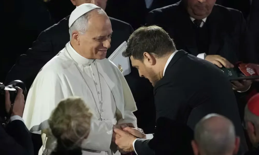 El Papa con Michael Buble
