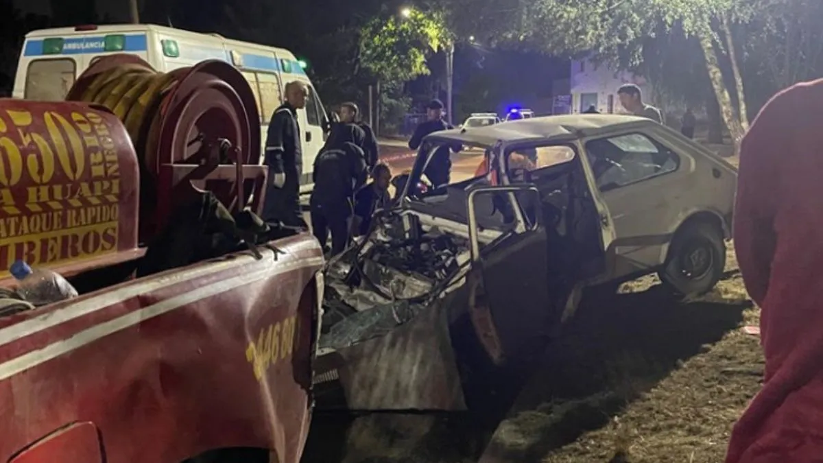 Choque móvil bomberos El Bolsón