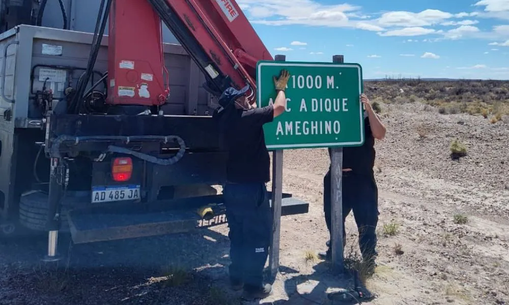 Trabajos de Vialidad Nacional en Chubut