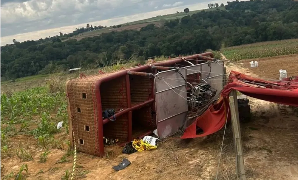 Cayó un globo aerostático en Brasil