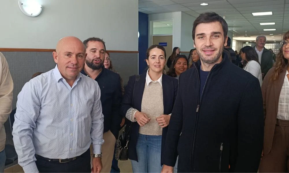 El gobernador Ignacio Torres y el intendente Gustavo Sastre