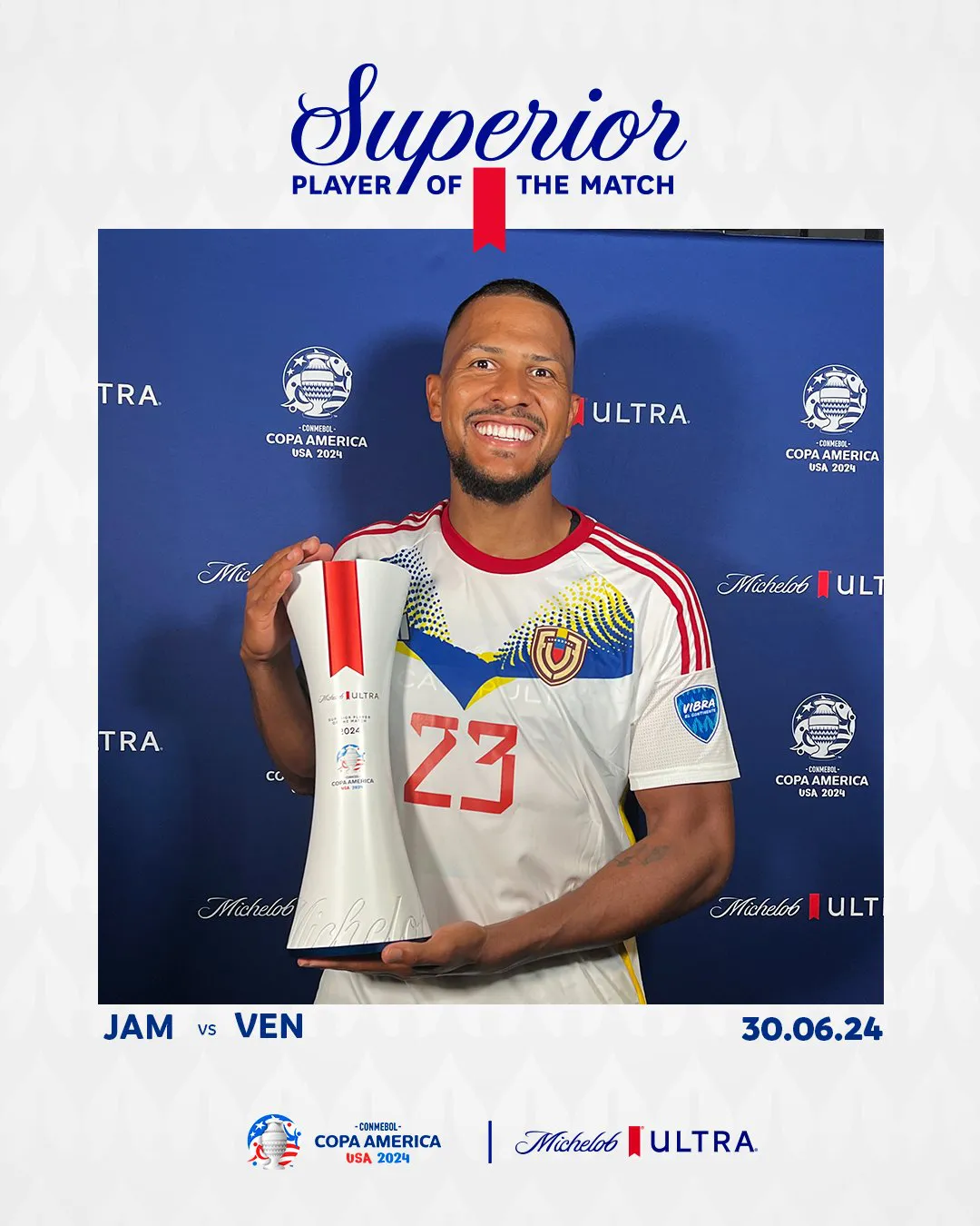 Rondon logro la clasificacion con Venezuela