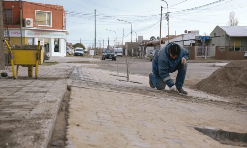 Adoquinado en Rawson