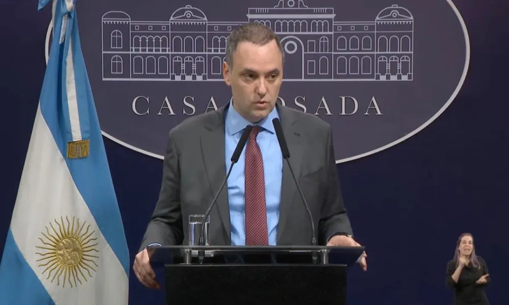 Vocero Presidencial Manuel Adorni
