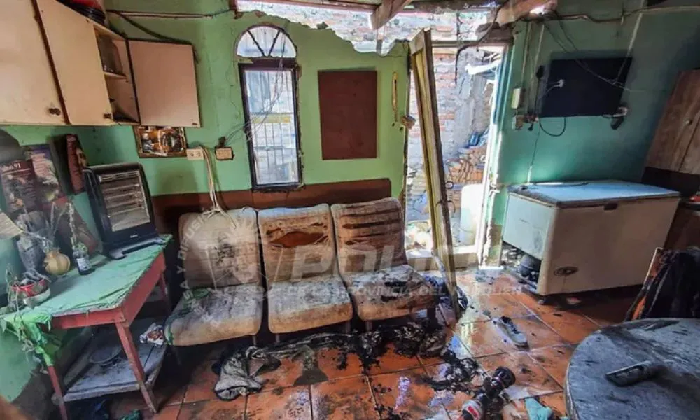 Por una fuga de gas, explotó una garrafa dentro de una vivienda