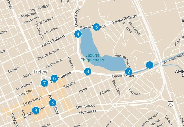 Puntos del Corredor Turístico