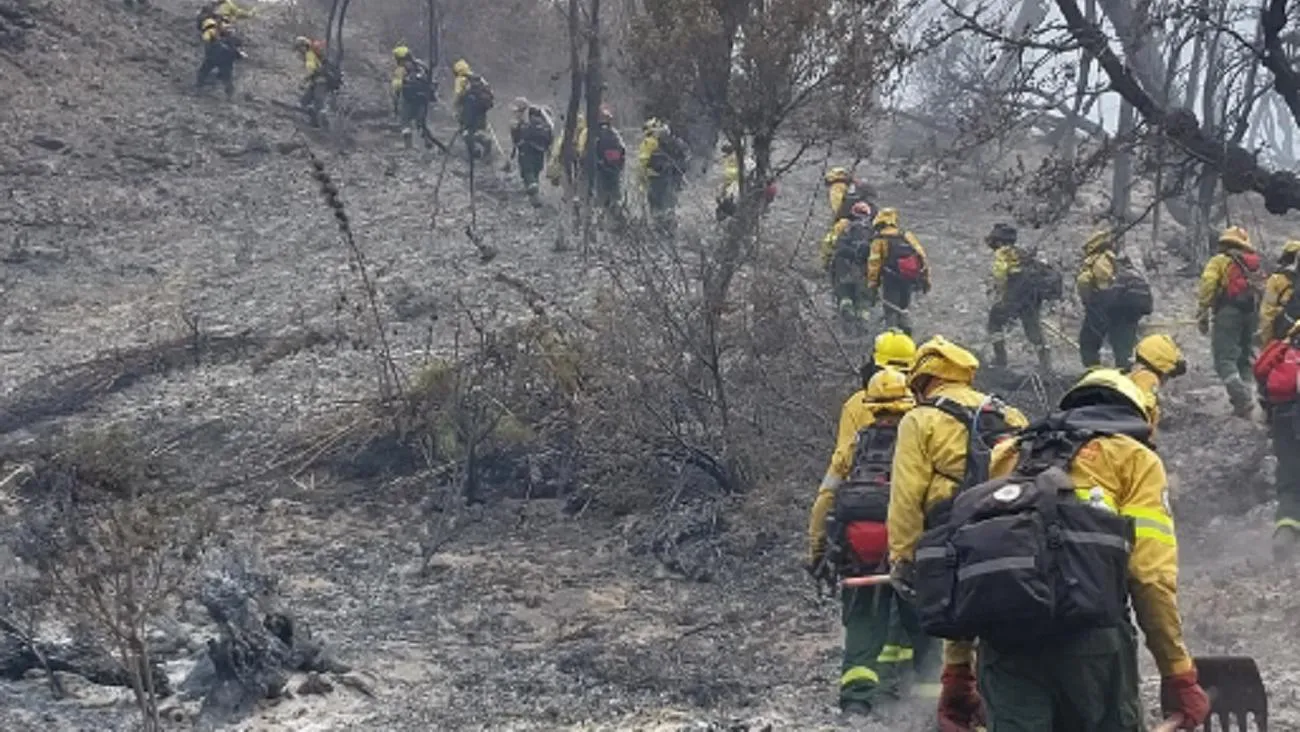 Brigadistas trabajan incansablemente para apagar el fuego