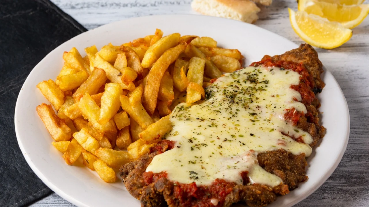 Milanesa napolitana con fritas
