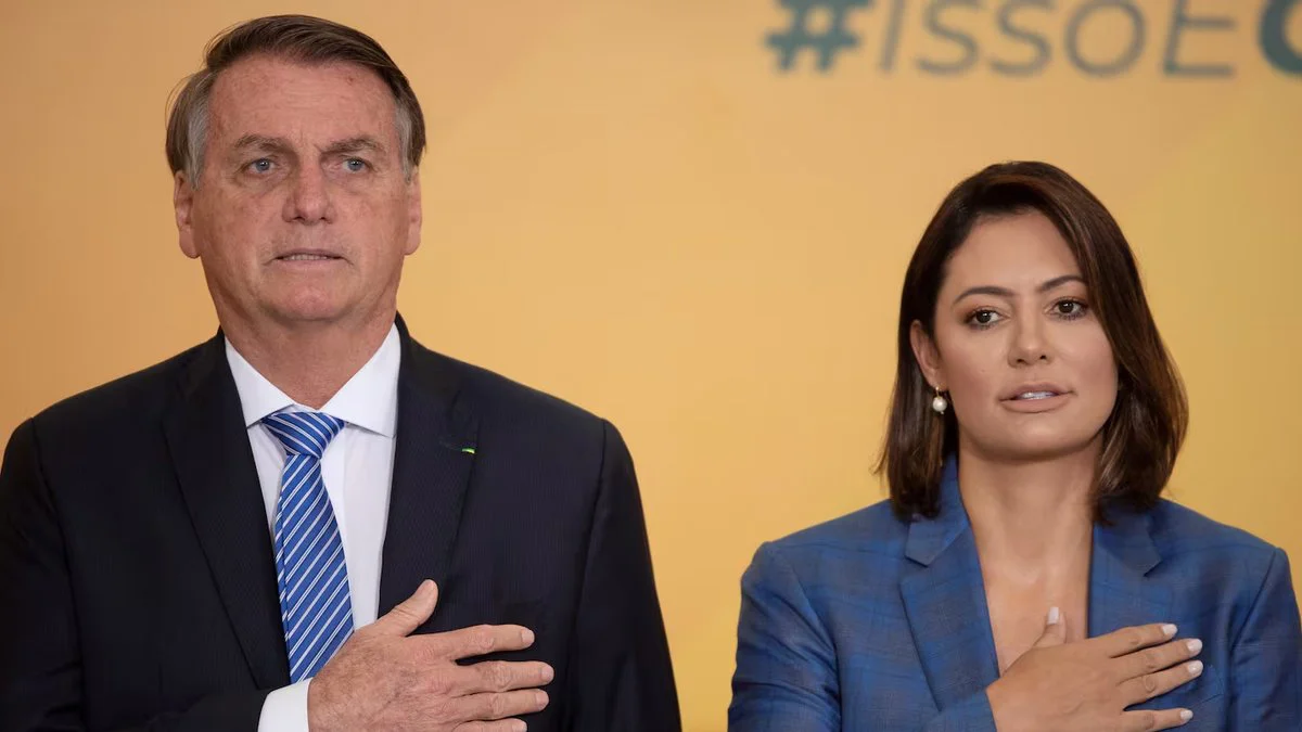 Jair y Michelle Bolsonaro. Foto EFE/TN
