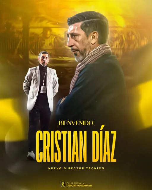 Cristian Díaz asumió como técnico de Deportivo Madryn. 2