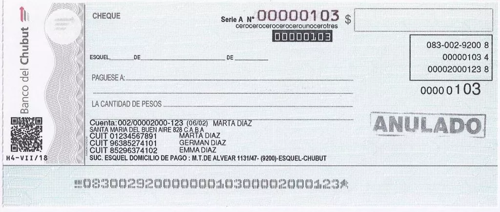 AsÍ Son Los Nuevos Cheques Del Banco Del Chubut