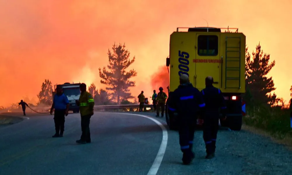 Incendio en la cordillera
