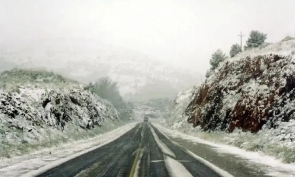 Nieve en Sierra de la Ventana