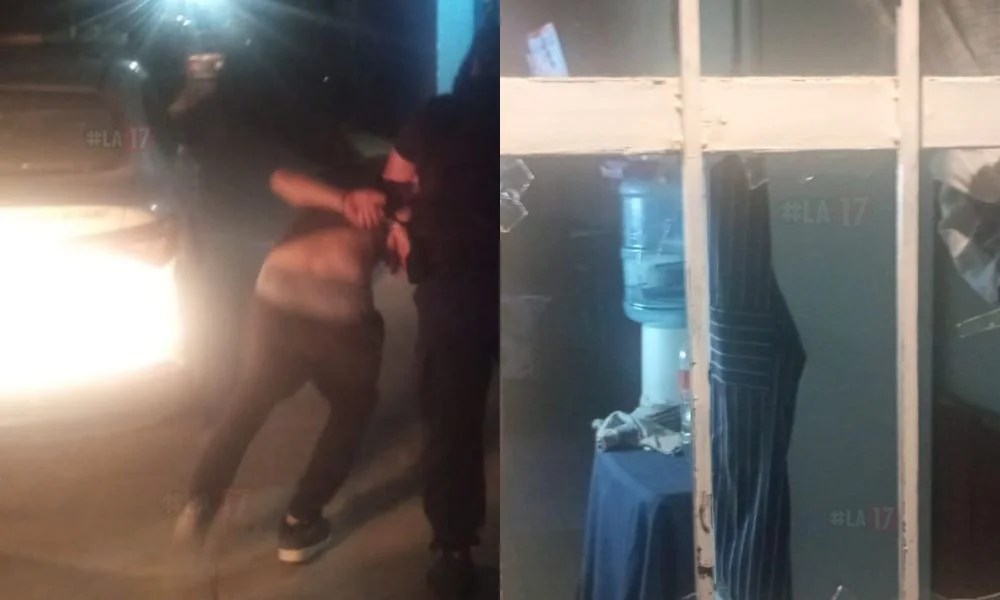 Saltaba por los techos, dañó una casa y lo atraparon en la madrugada