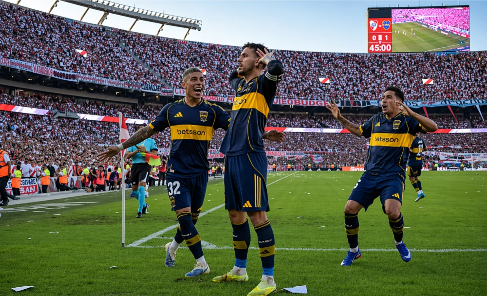 Un penal en el descuento del Primer Tiempo definió un Superclásico tenso y parejo.