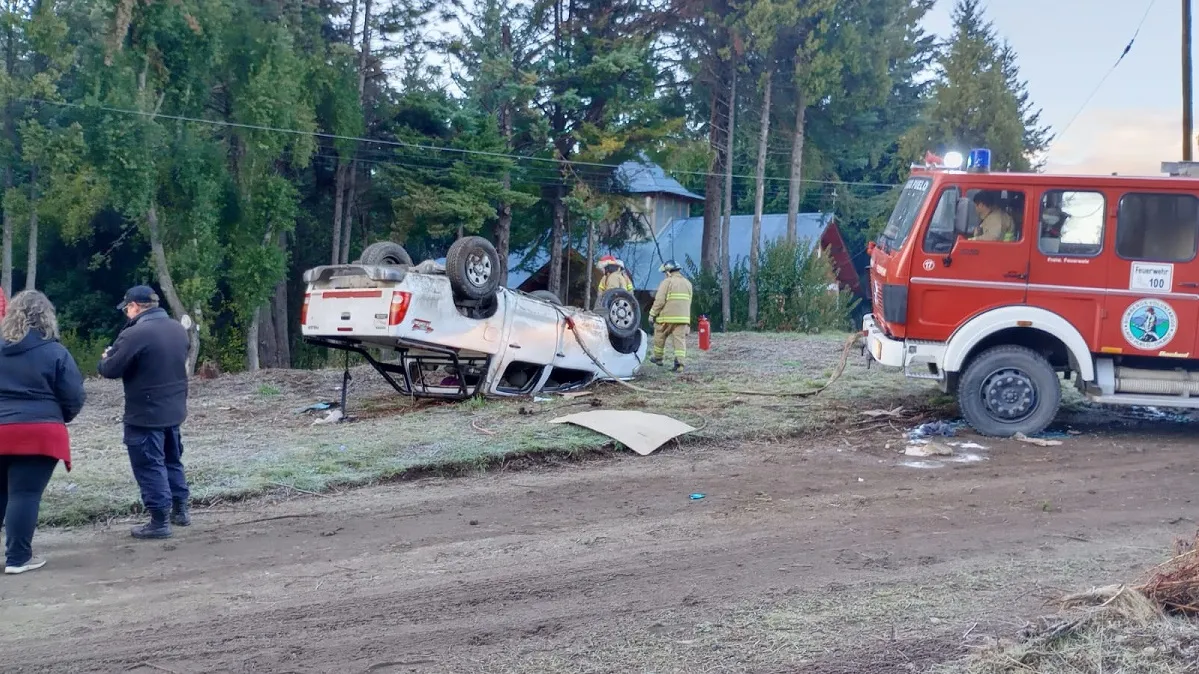 Vuelco de una familia en ruta 40