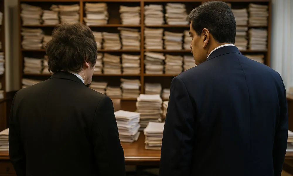 Javier Milei Nicolás Maduro imagen ilustrativa Arvchivo LA17 generada por AI