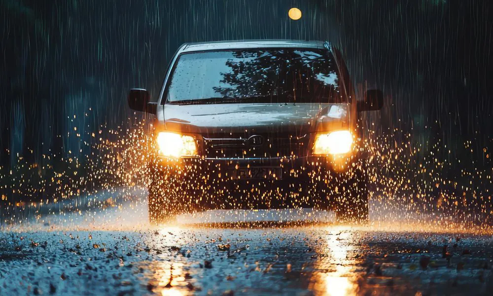 Manejar con lluvia. Foto: Freepik