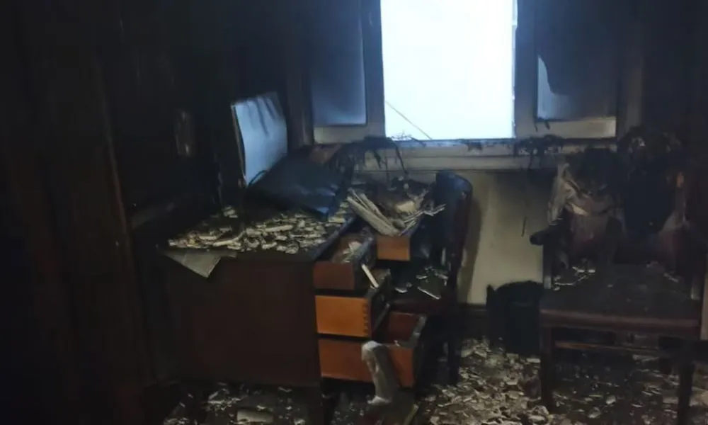 Incendio en el despacho de Andrea Cristina