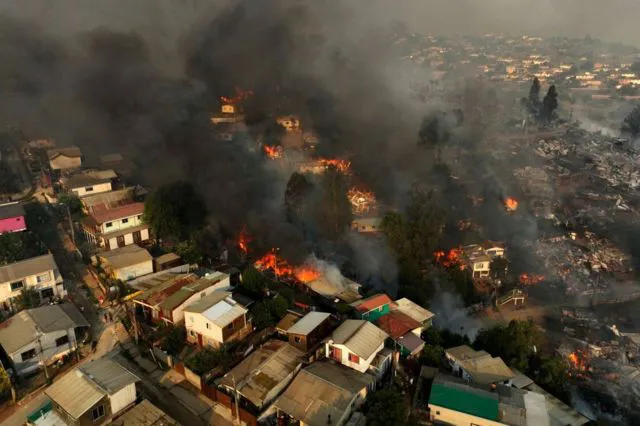 Incendio en Chile
