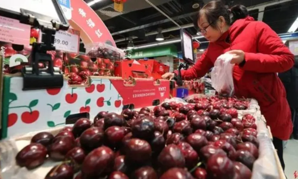Chile exporta cerezas a China