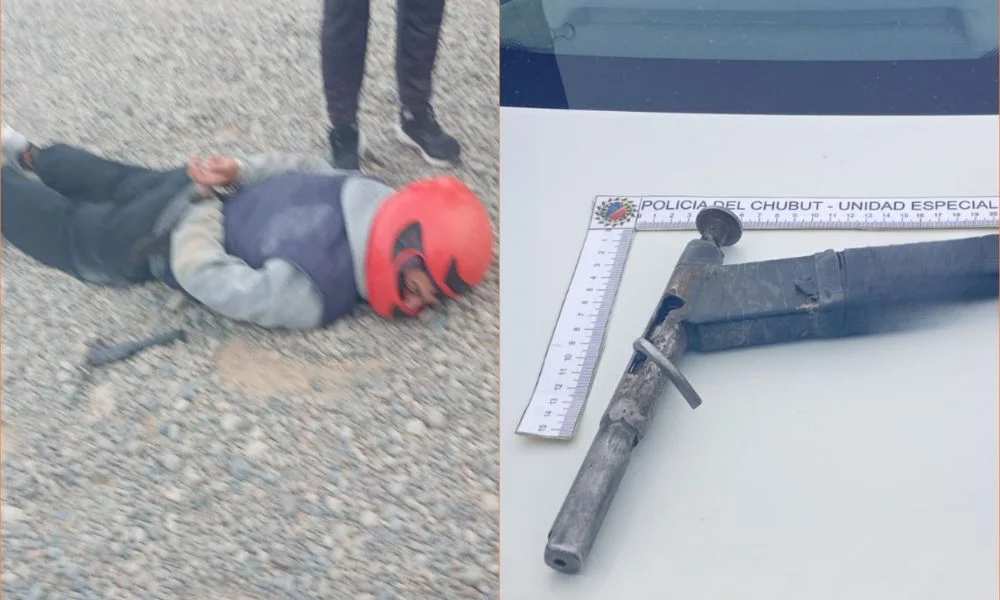 Atrapan a ladrón armado con una tumbera en Trelew