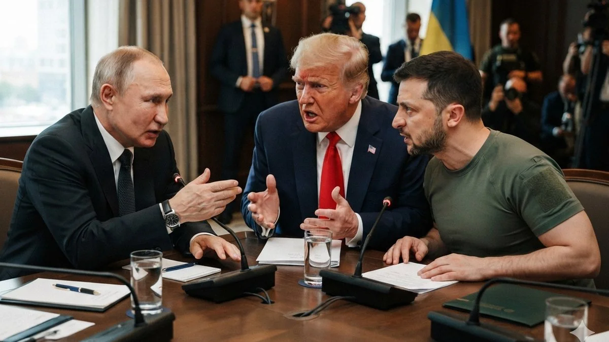 Rusia, EEUU, Ucrania (Imagen ilustrativa IA)