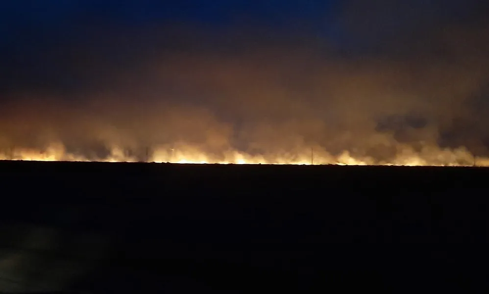 Incendio Bajo Simpson cerca del IPP durante la noche