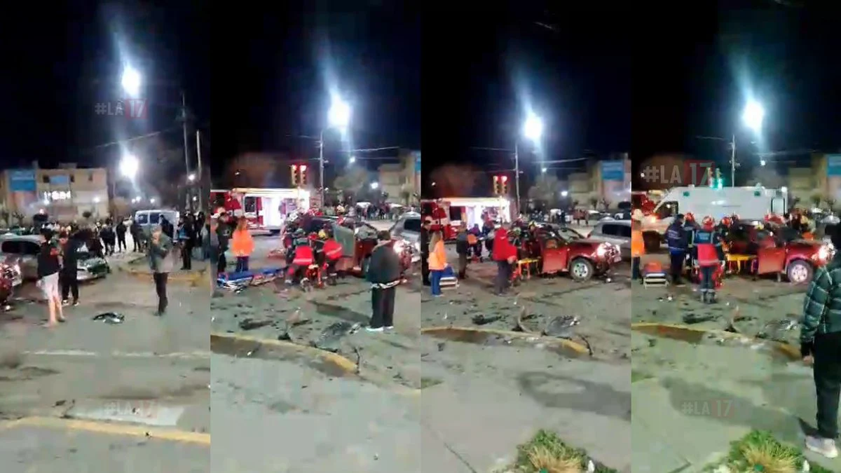 Choque en Rawson foto captura de pantalla fuente FM Bahía Engaño