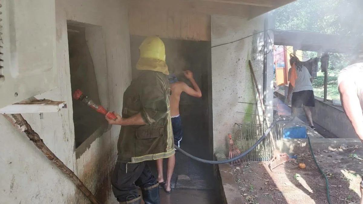 Incendio por un espiral