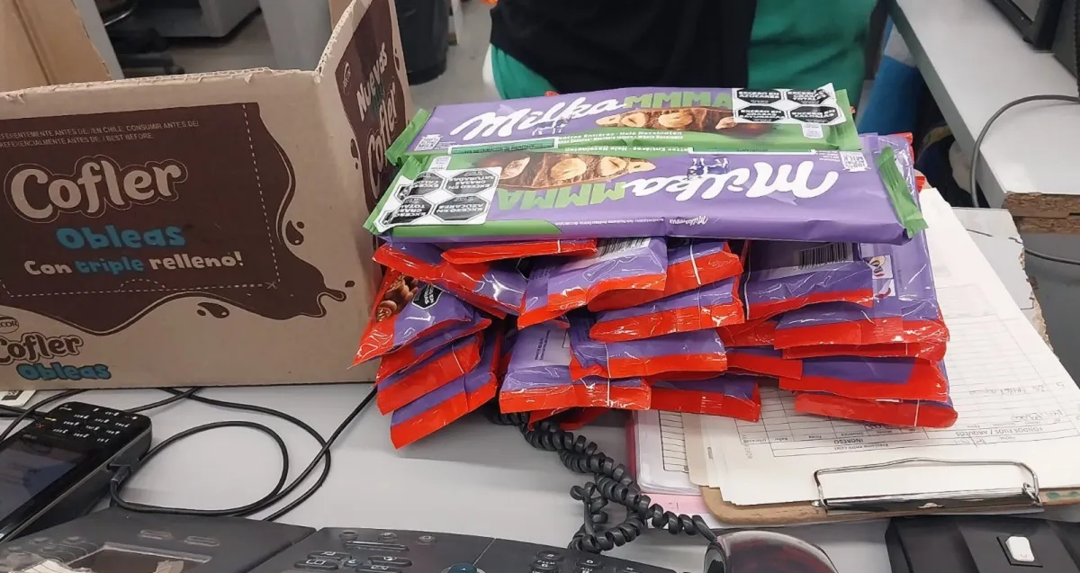 Chocolates secuestrados