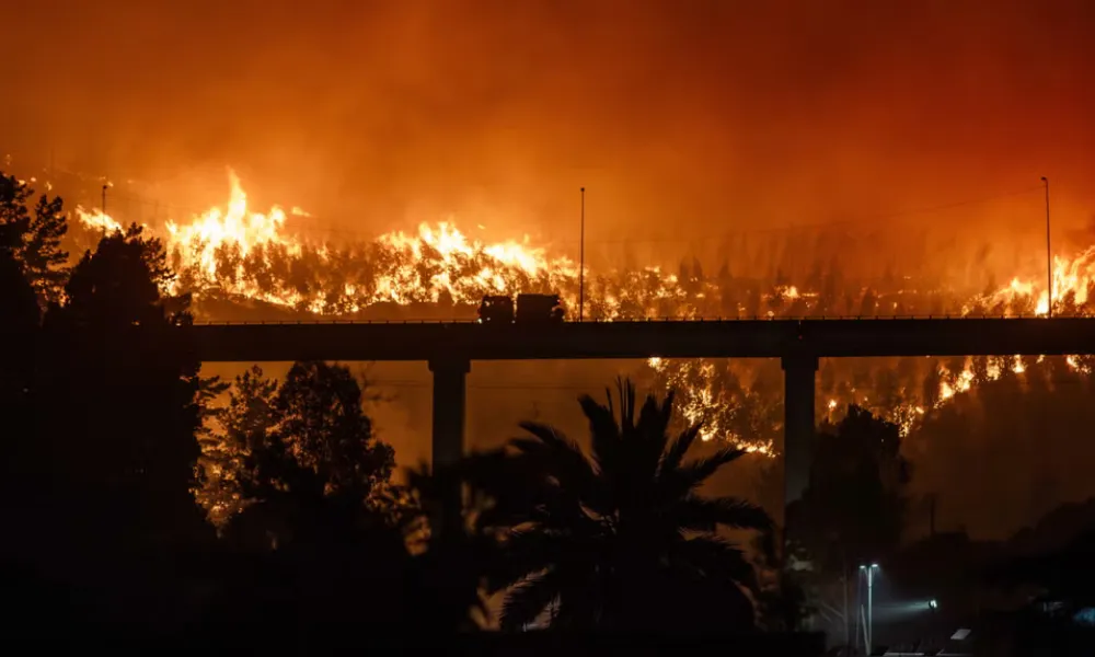 incendios en el sur de Chile