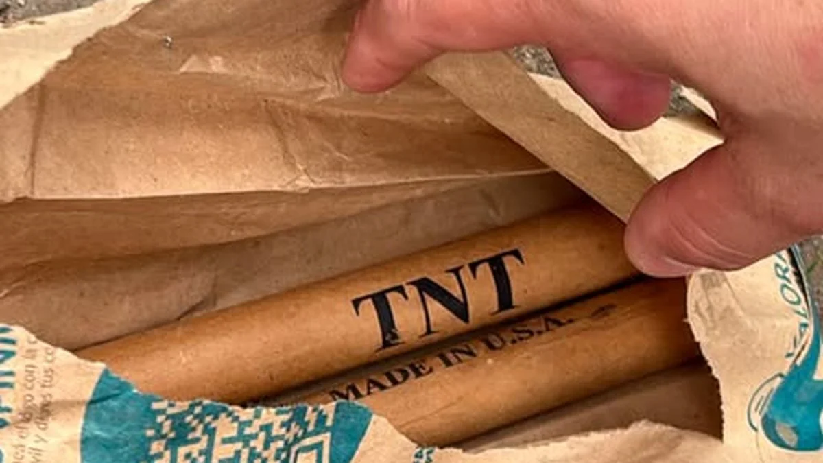 Secuestraron dos cartuchos de TNT