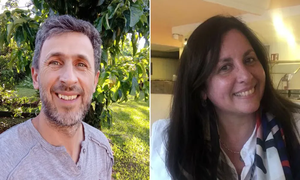 Lucas Vogel y Karina Sarro