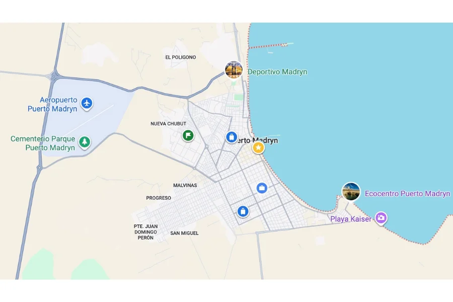 Mapa Madryn