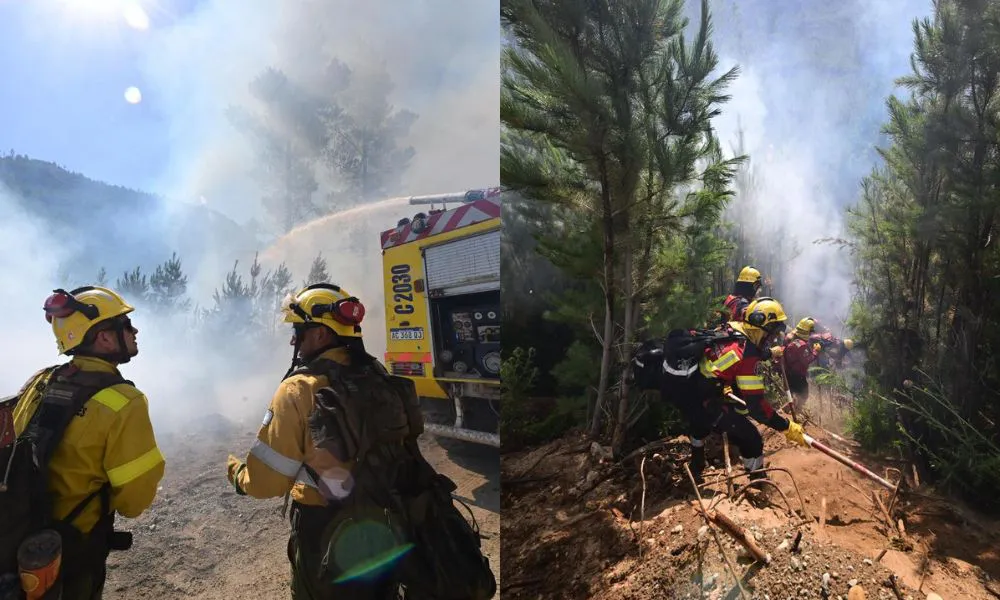 Incendio en la Cordillera
