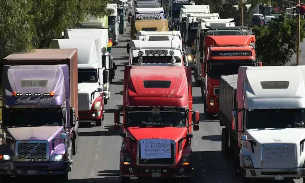 Bloqueo de rutas en Bolivia. Foto C5N