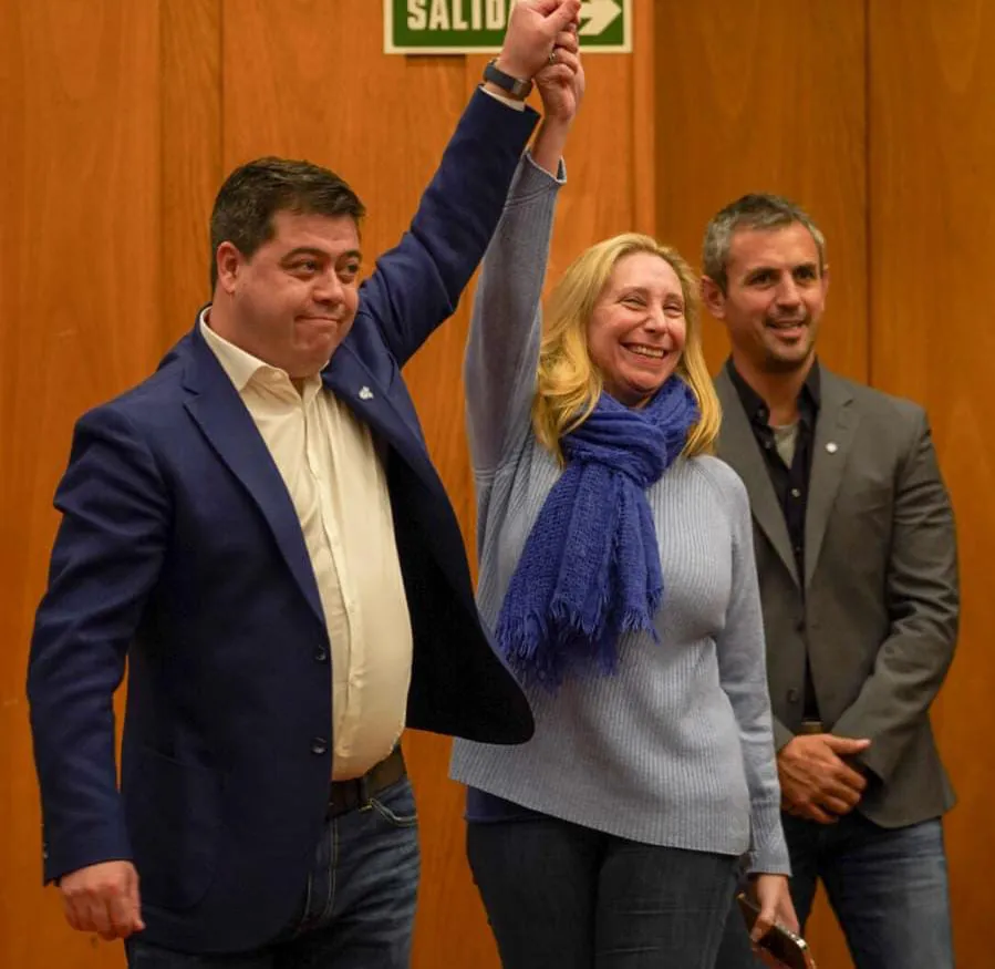 Treffinger junto a Karina Milei y Martín Menem