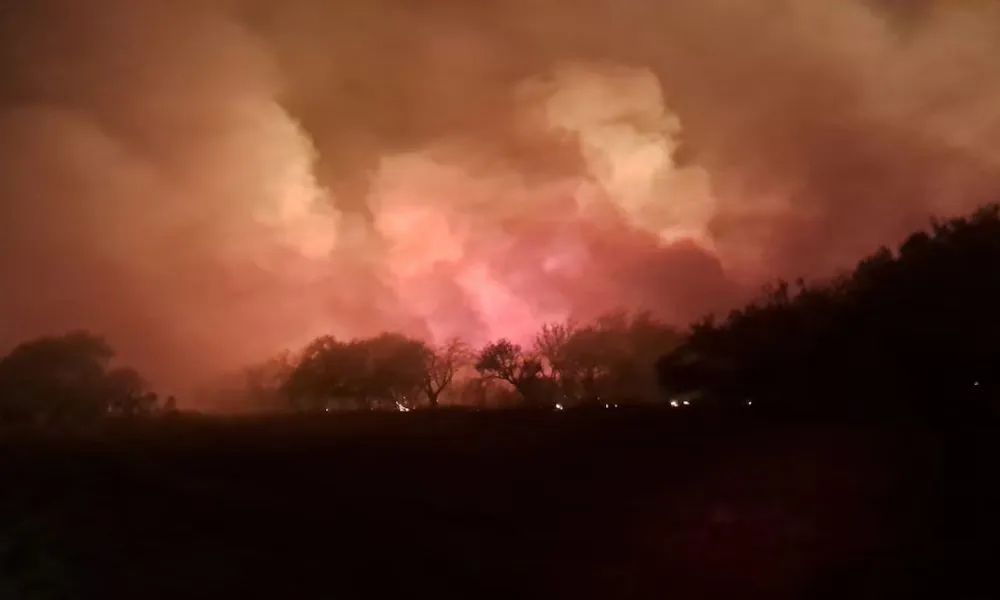 Incendio en La Pampa