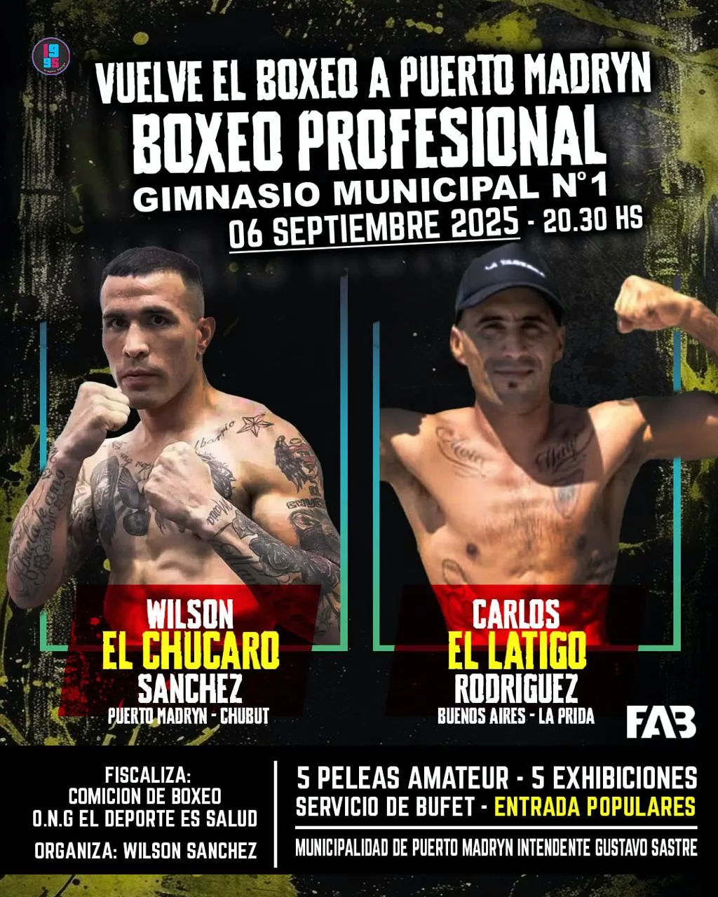 Jonathan “El Chúcaro” Sánchez vuelve al ring el 6 de septiembre en Puerto Madryn