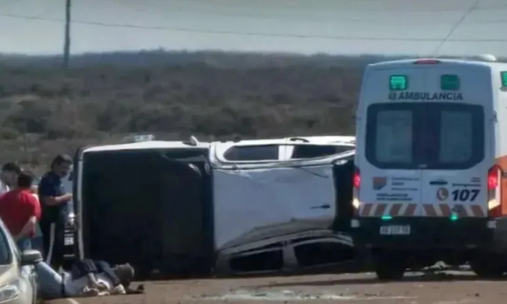 camioneta volcada