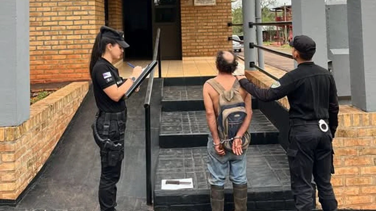 Detienen a un hombre por amenazar de muerte a su hermano con un machete en Misiones