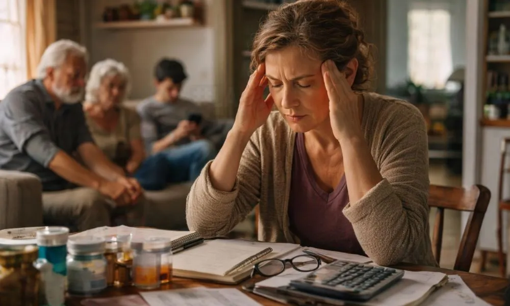 Cansancio de cuidar. Imagen creada con IA generativa por #LA17