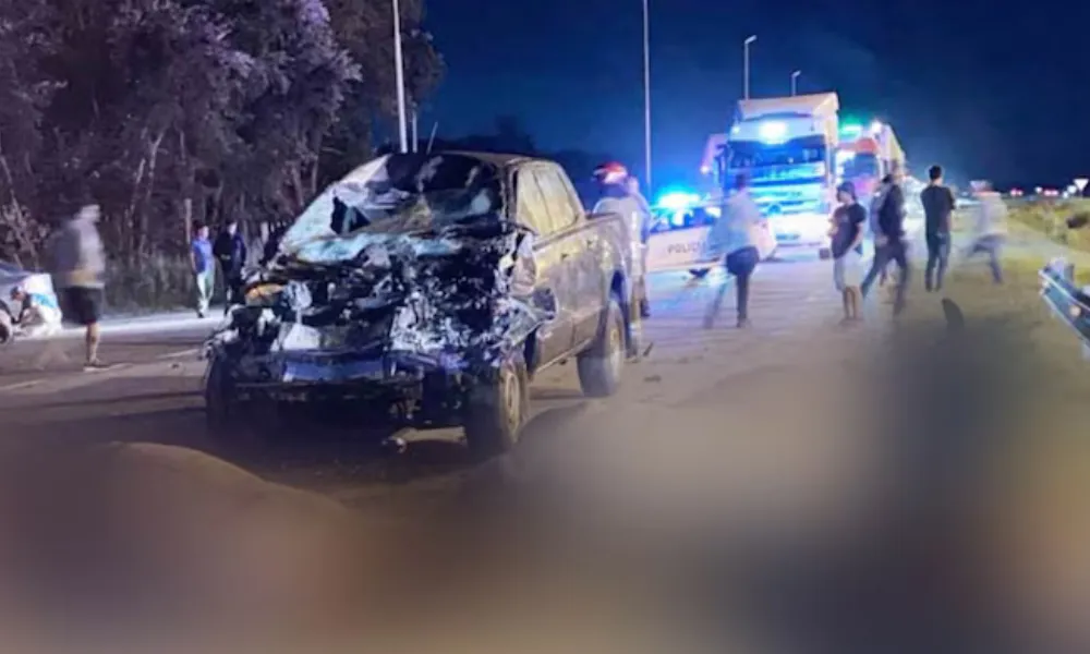 Una de las camionetas involucradas